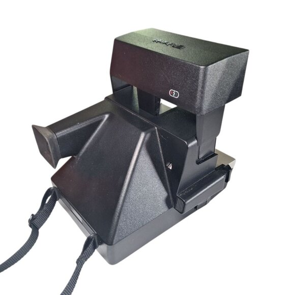 Polaroid Sun600 LMS Camera Vintage Pop Up Neck Strap Black USA Made Photography - Picture 10 of 11